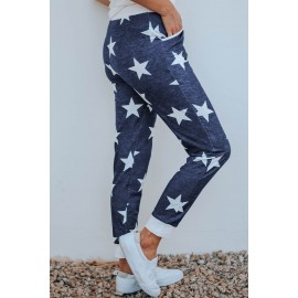 Blue Star Printed Women Joggers