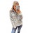 Leopard Print 1/4 Zip Elastic Cuff Sherpa Pullover