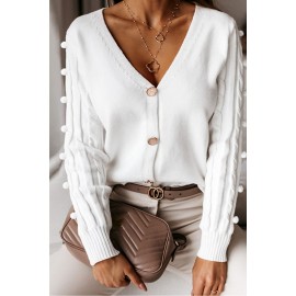White Buttoned Cardigan